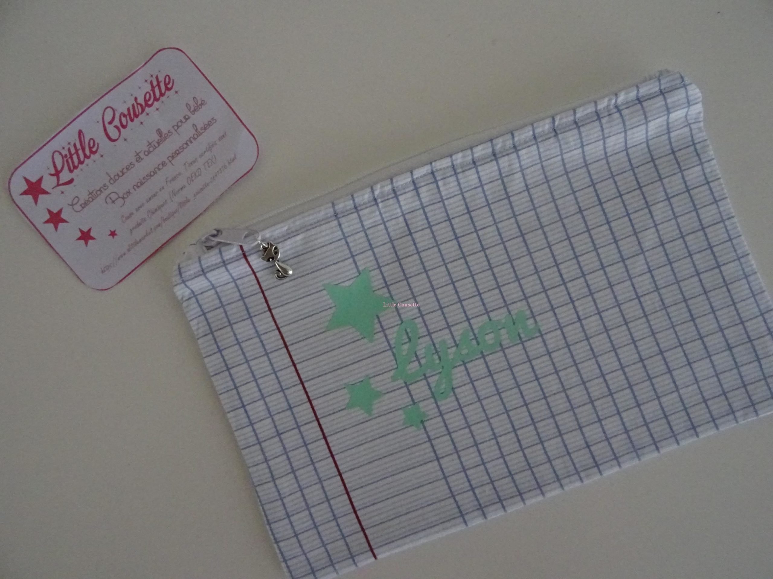 Trousse à personnaliser motifs lignes cahier d'école – Image 7