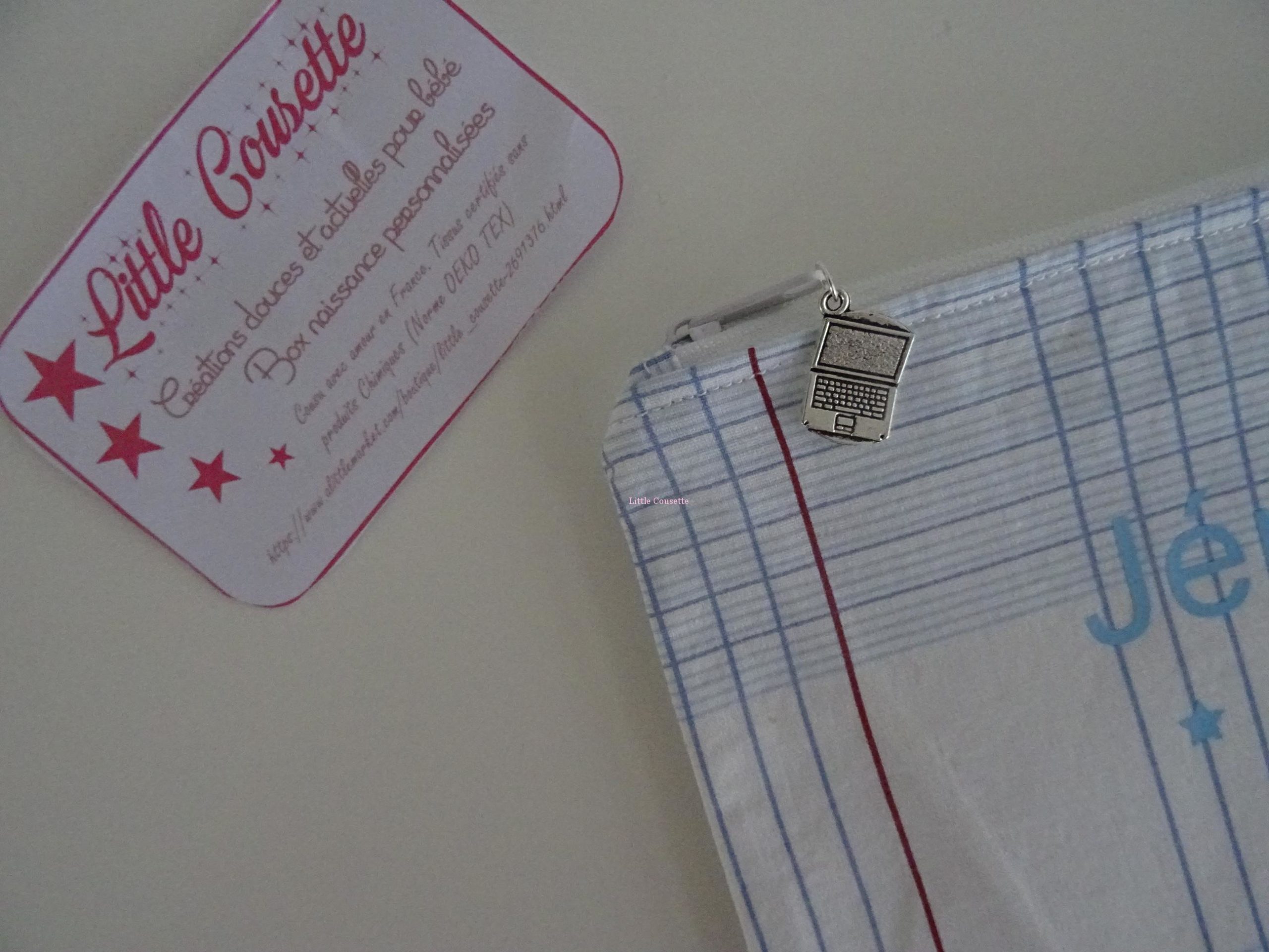 Trousse à personnaliser motifs lignes cahier d'école – Image 4