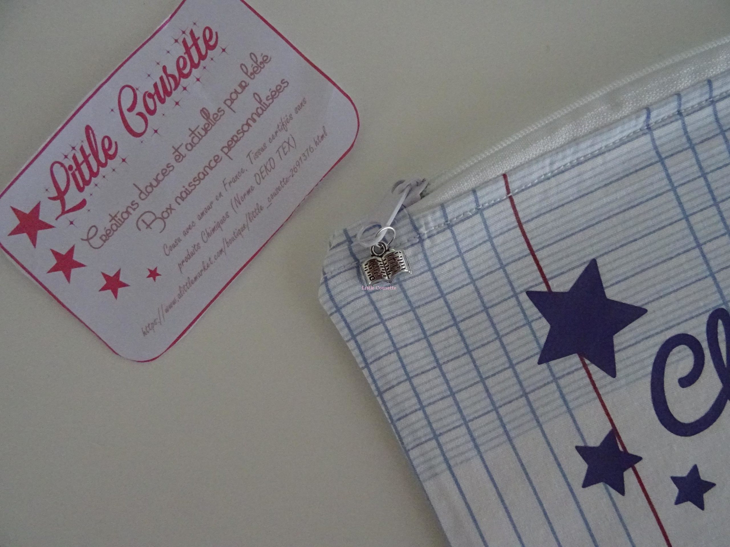 Trousse à personnaliser motifs lignes cahier d'école – Image 2