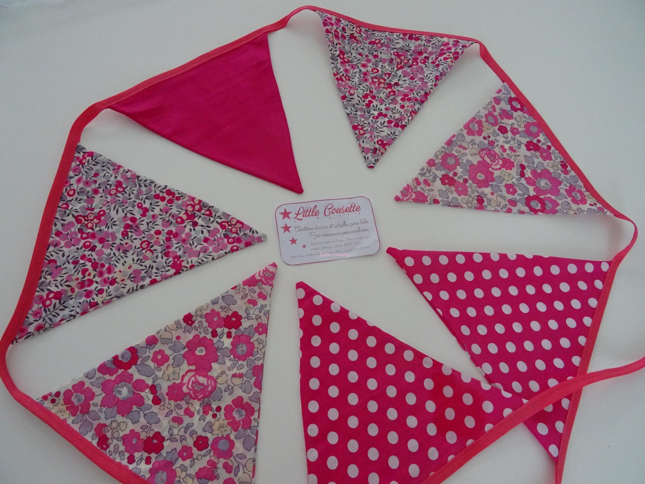 Guirlande de fanions en tissu personnalisée avec le prénom de bébé – Image 5