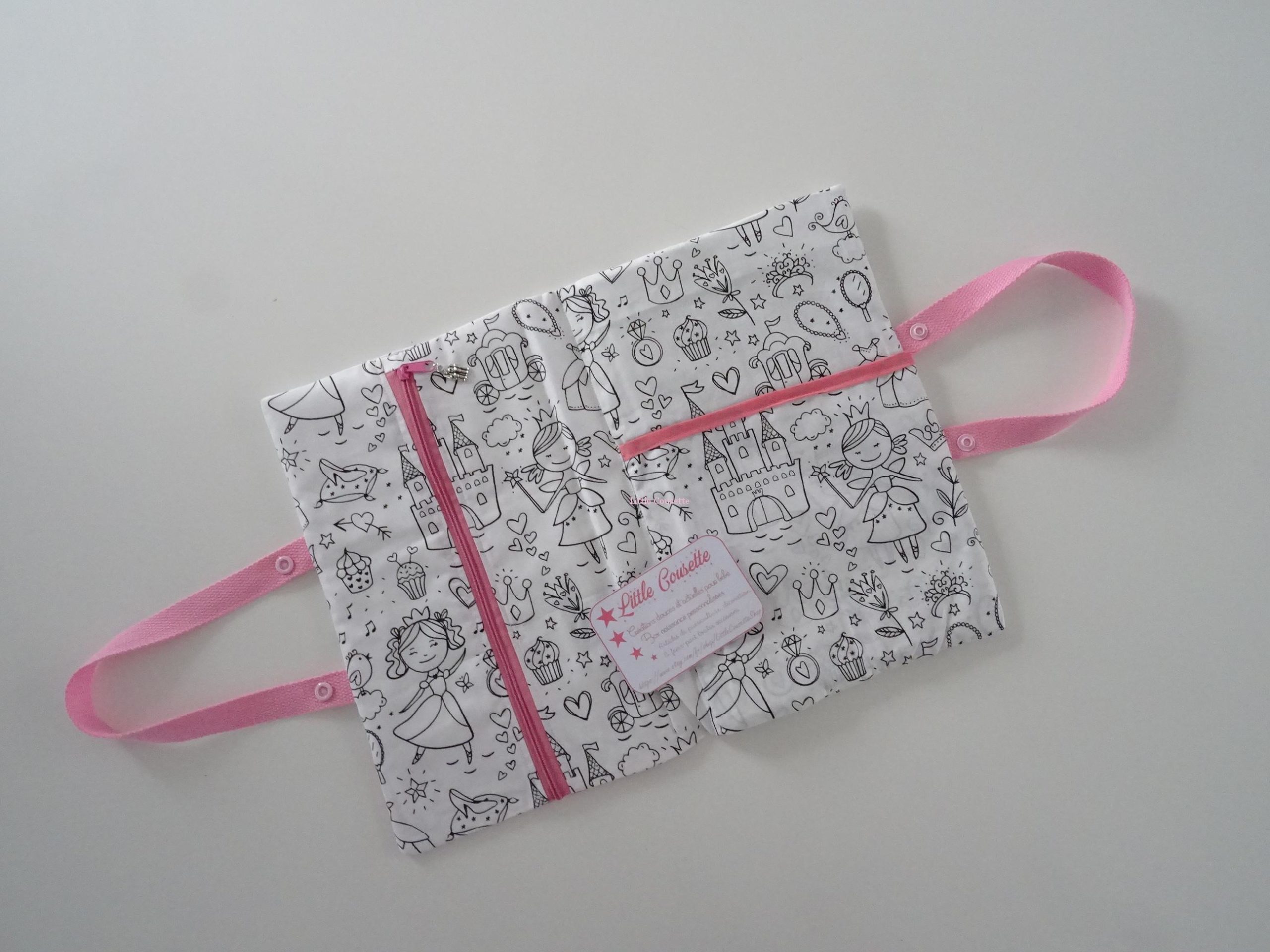 Grande pochette et trousse à colorier nomade avec tissu à colorier – Image 2