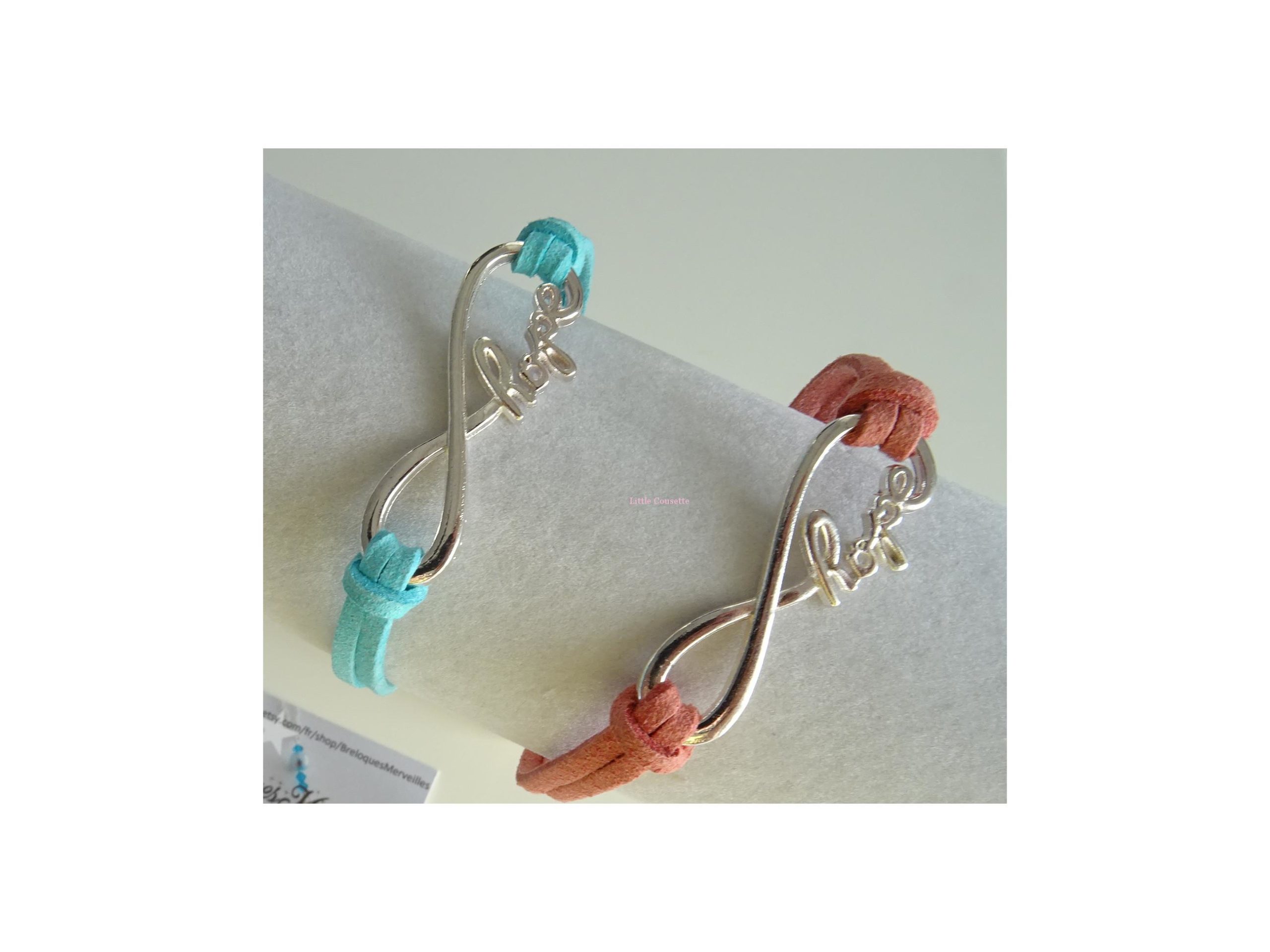 Bracelet Infinity en cordon suédine