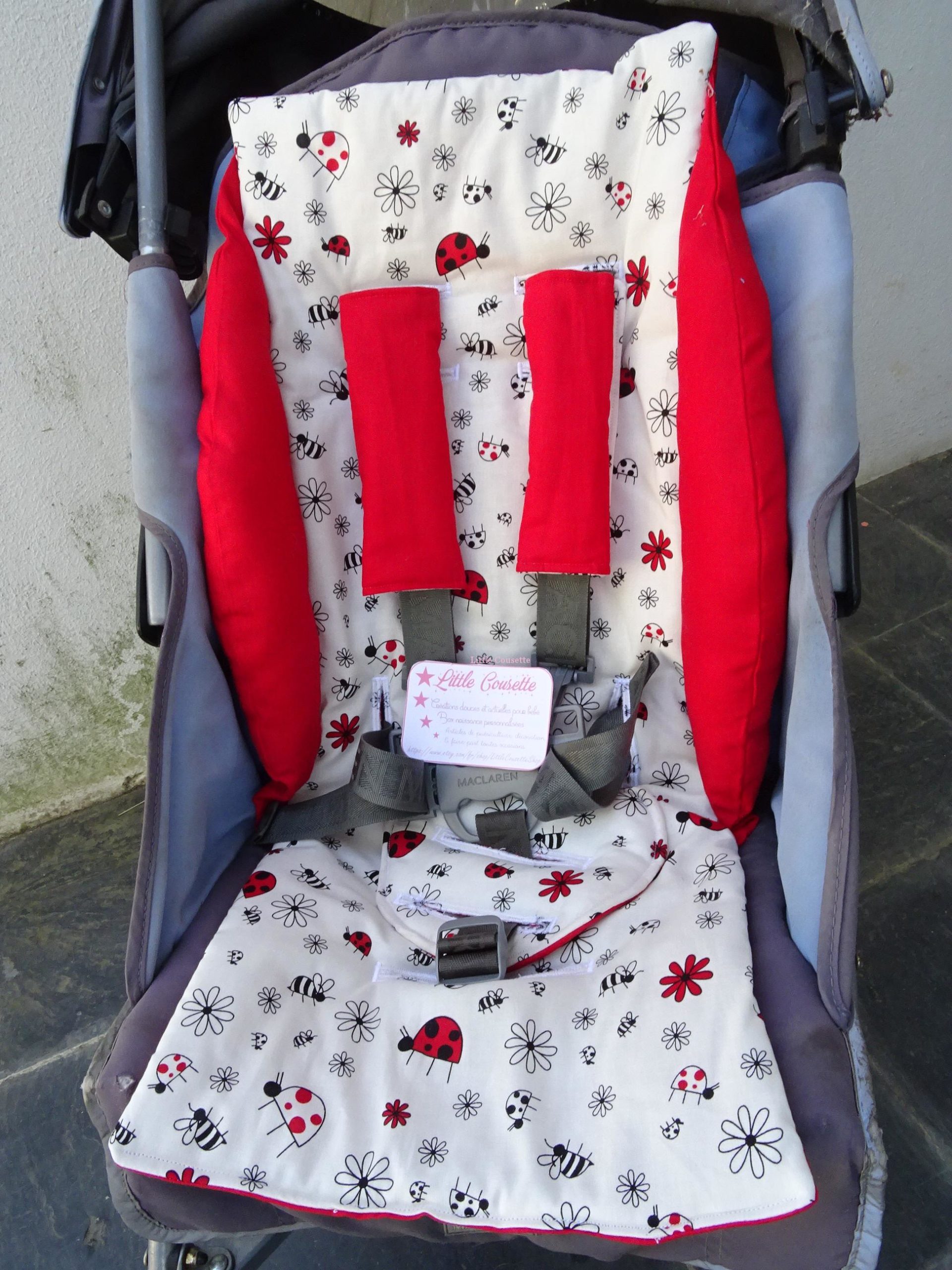 Kit confort poussette molletonné + cache-sangles vrai tissu LIBERTY of LONDON – Image 16