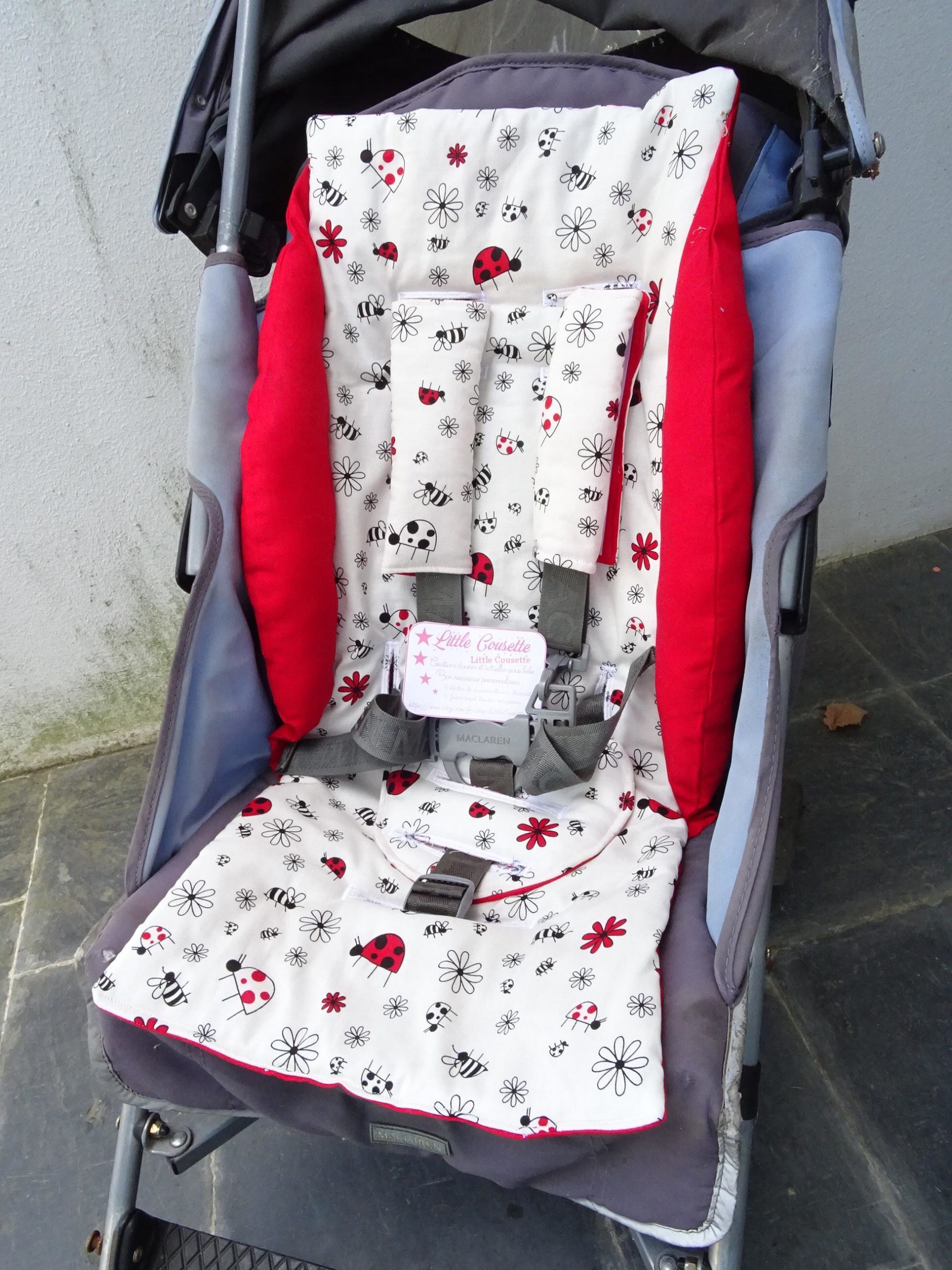 Kit confort poussette molletonné + cache-sangles vrai tissu LIBERTY of LONDON – Image 10
