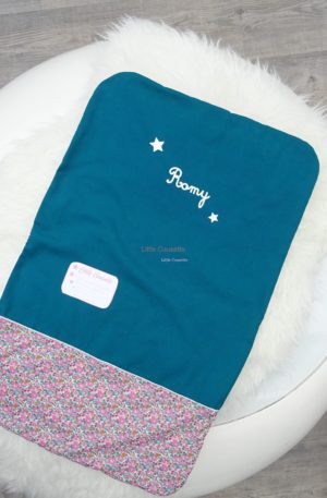 Tapis de change nomade personnalisable prénom/tissu