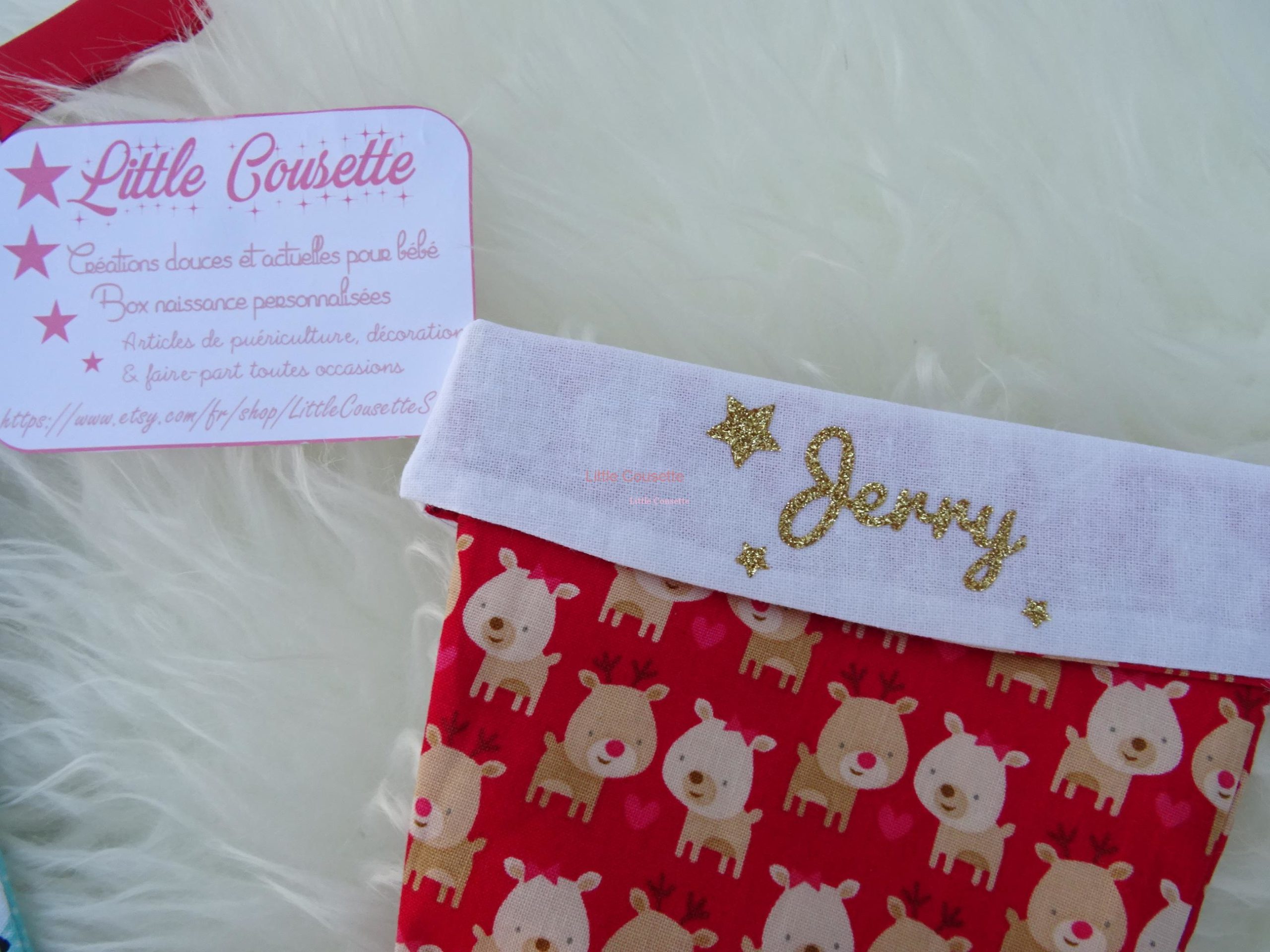 Botte ou chaussette de Noël personnalisée prénom – Image 3