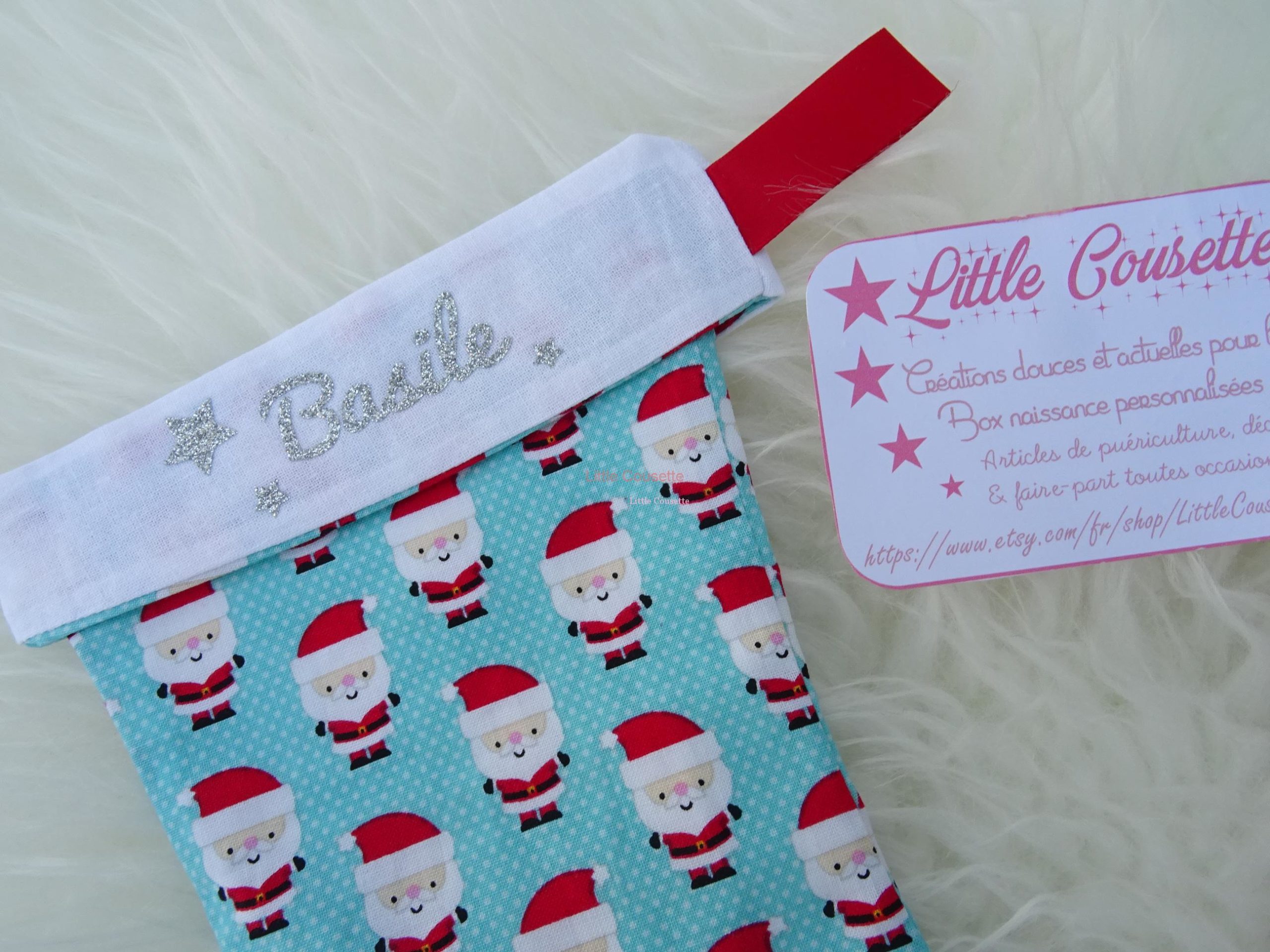 Botte ou chaussette de Noël personnalisée prénom – Image 2