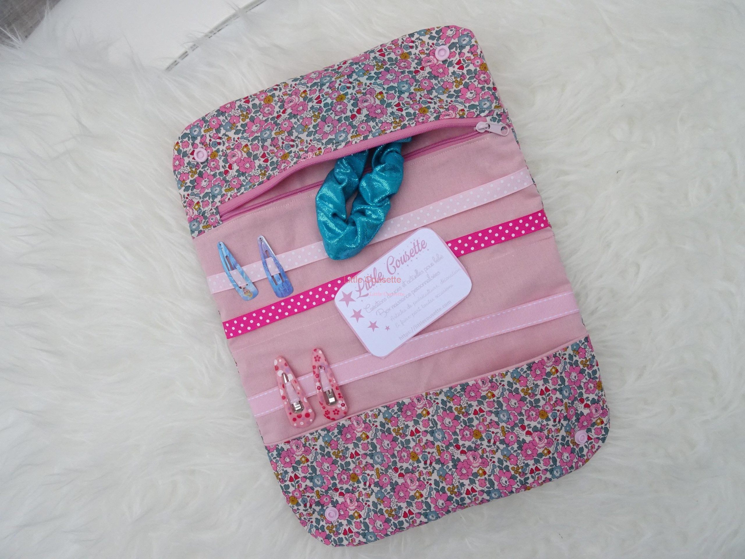 Pochette à barrettes et à élastiques en tissu Liberty of London format XL – Image 3