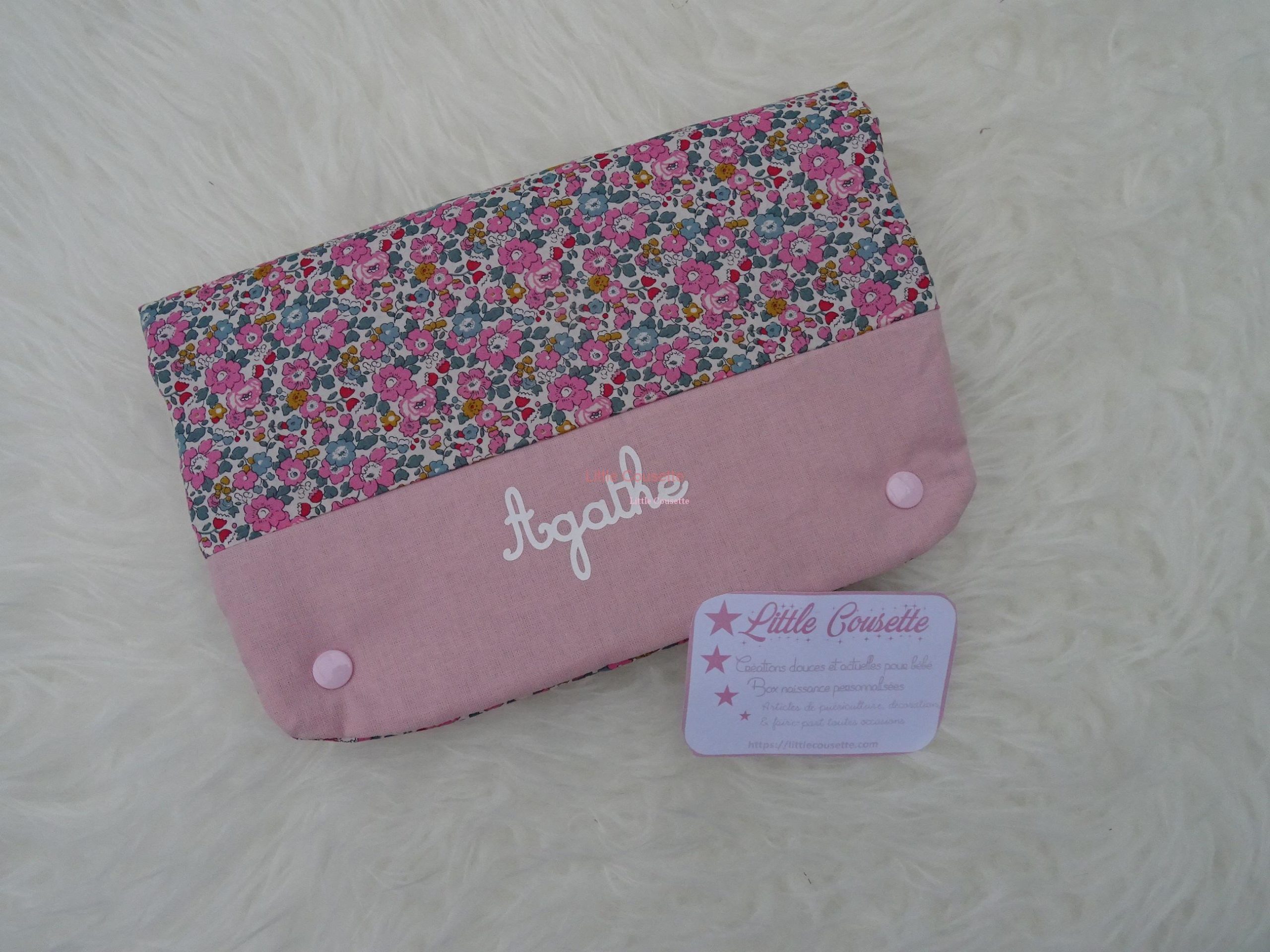 Pochette à barrettes et à élastiques en tissu Liberty of London format XL