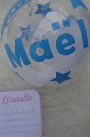 Boule de Noël personnalisable prénom et motif