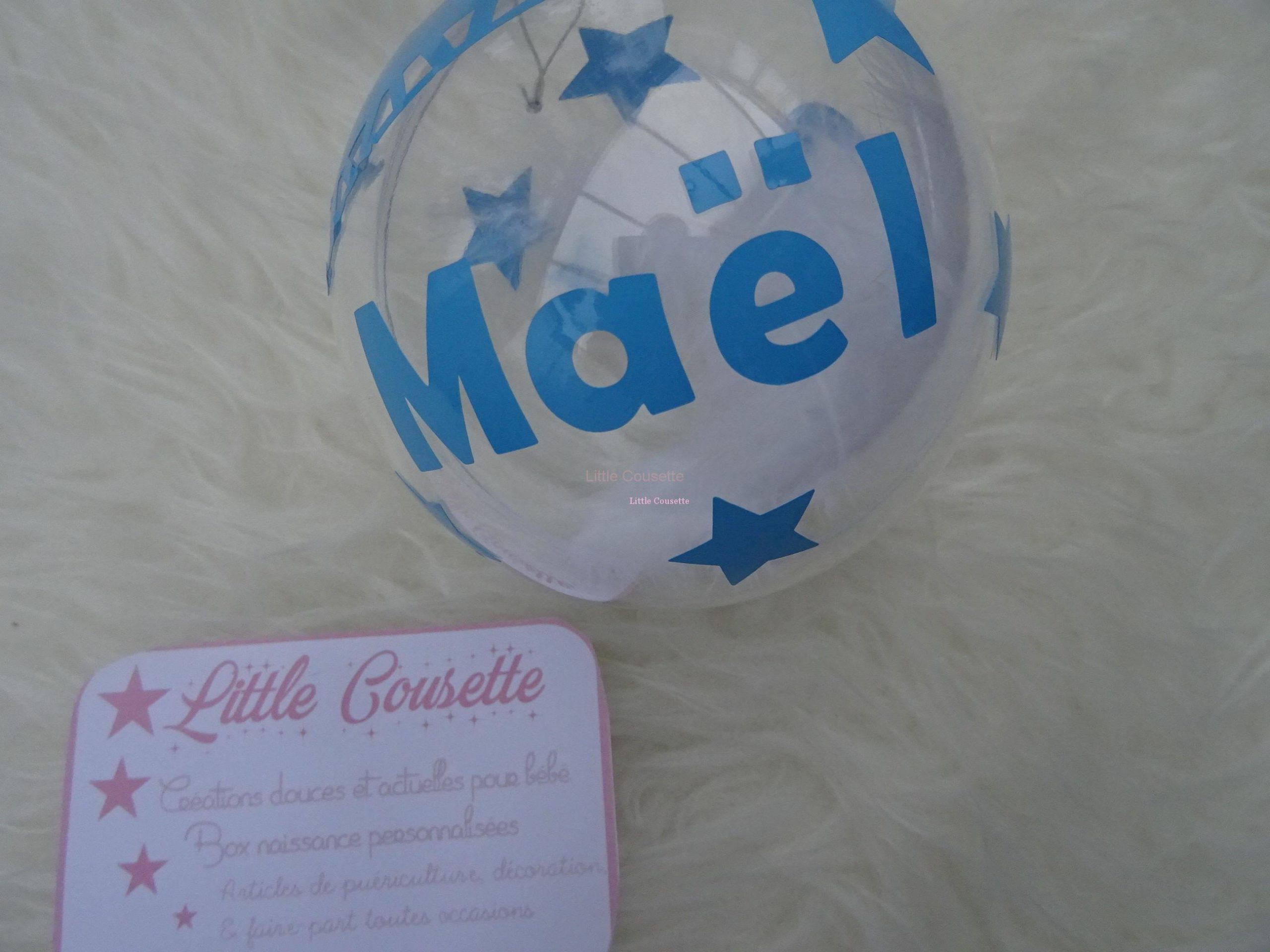 Boule de Noël personnalisable prénom et motif