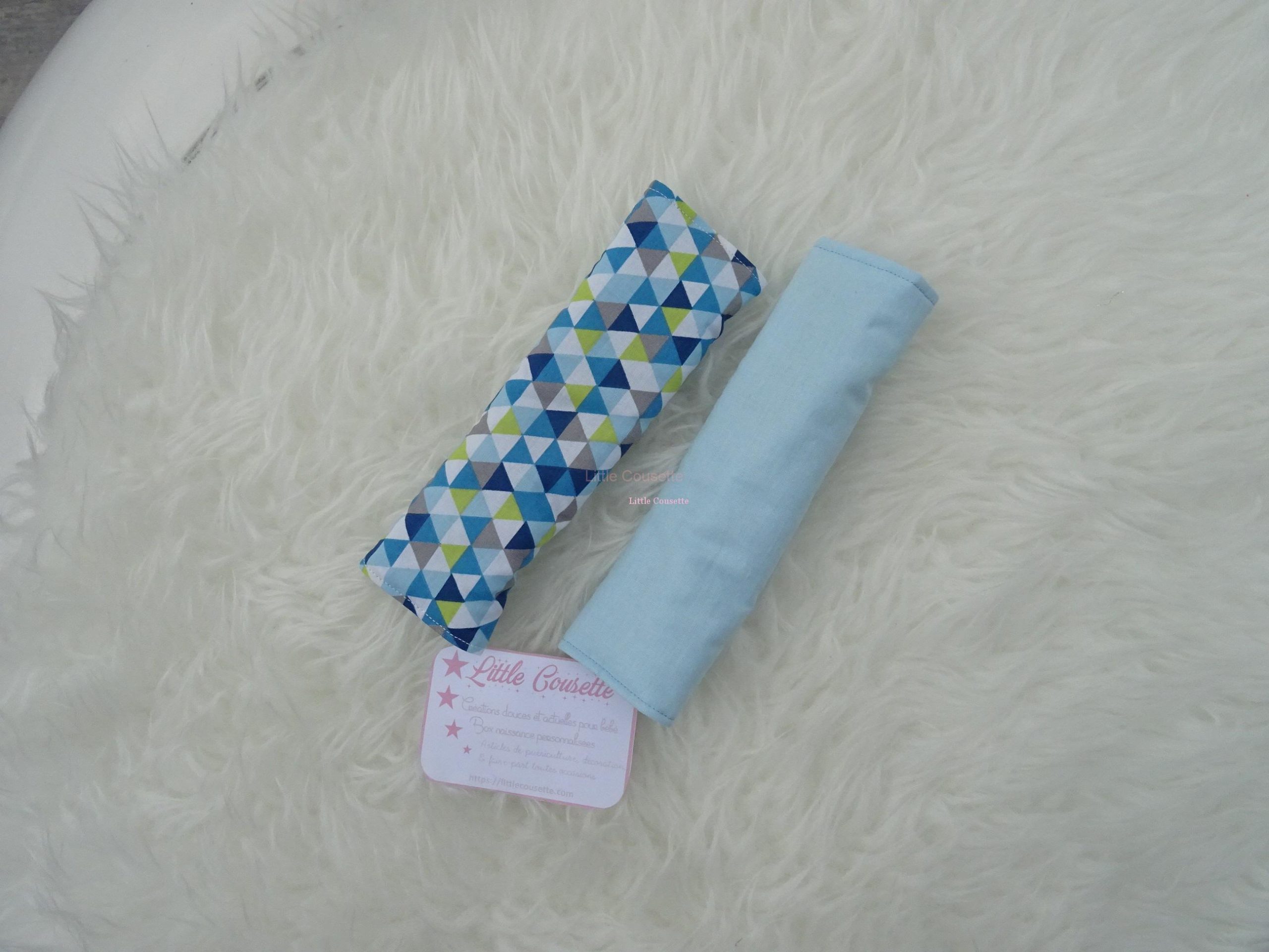 Lot de deux caches-sangles tissu de votre choix – Image 4