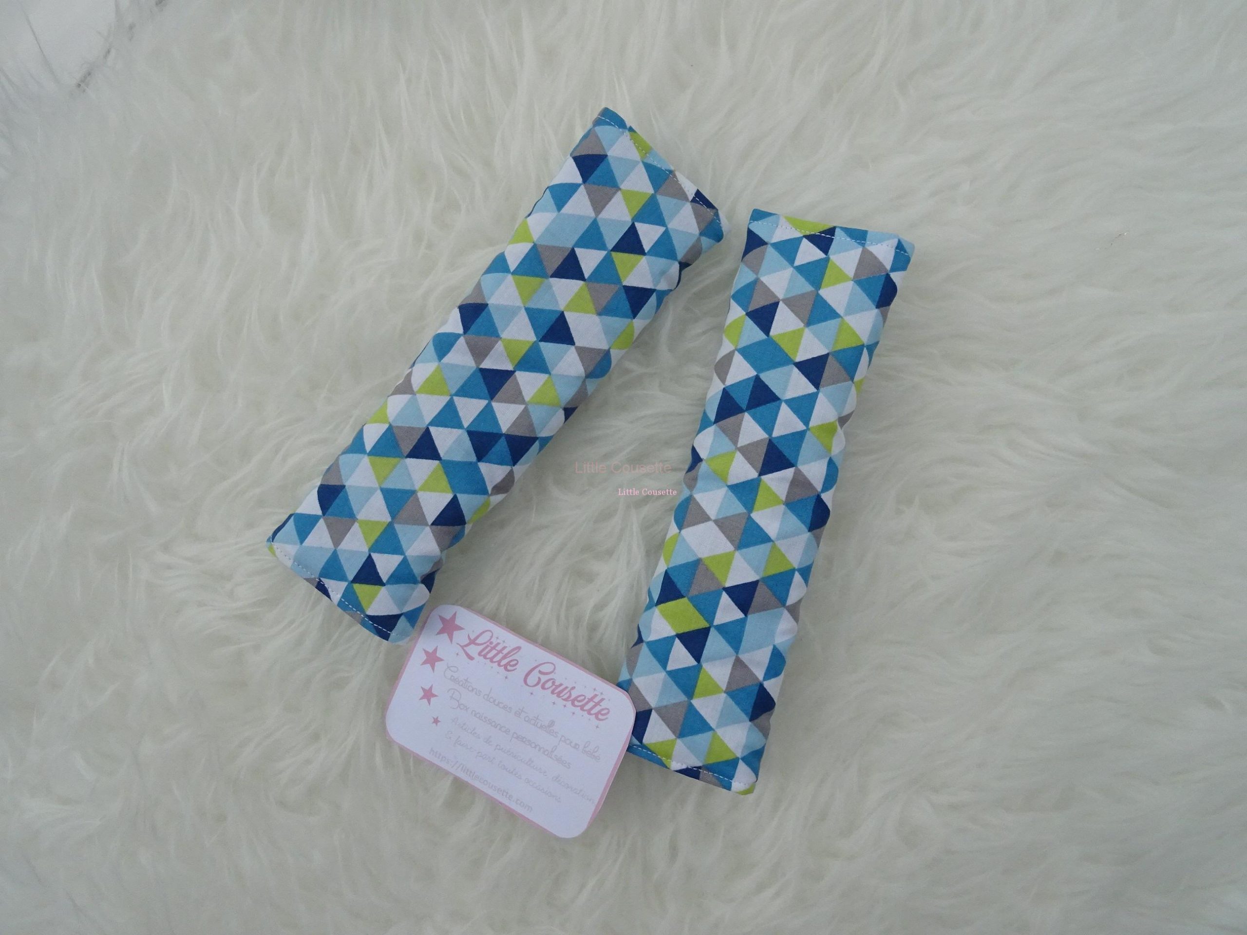 Lot de deux caches-sangles tissu de votre choix