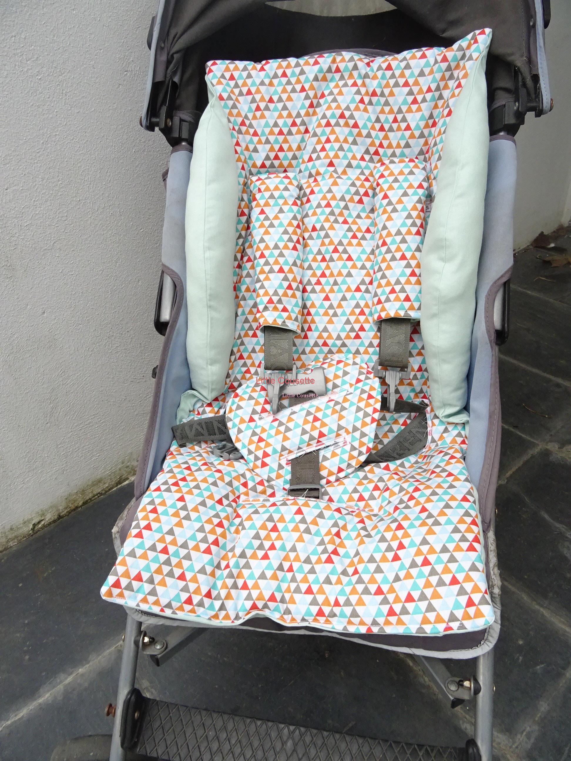 Tapis De Poussette Bébé Réversible - Côté Duvet Et Côté Maille, 67x38 Cm, Lavable Machine, Pour Siège Auto/porte-bébé