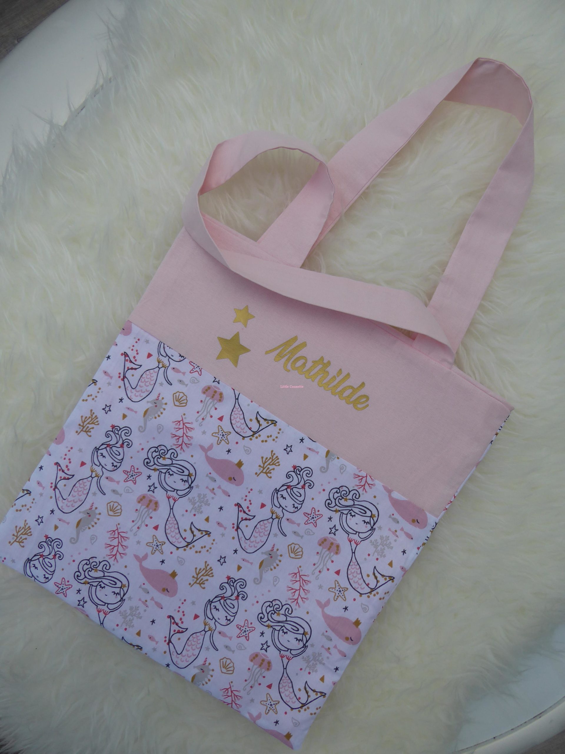 Tote bag sac plat sac de bibliothèque maternelle – Image 19