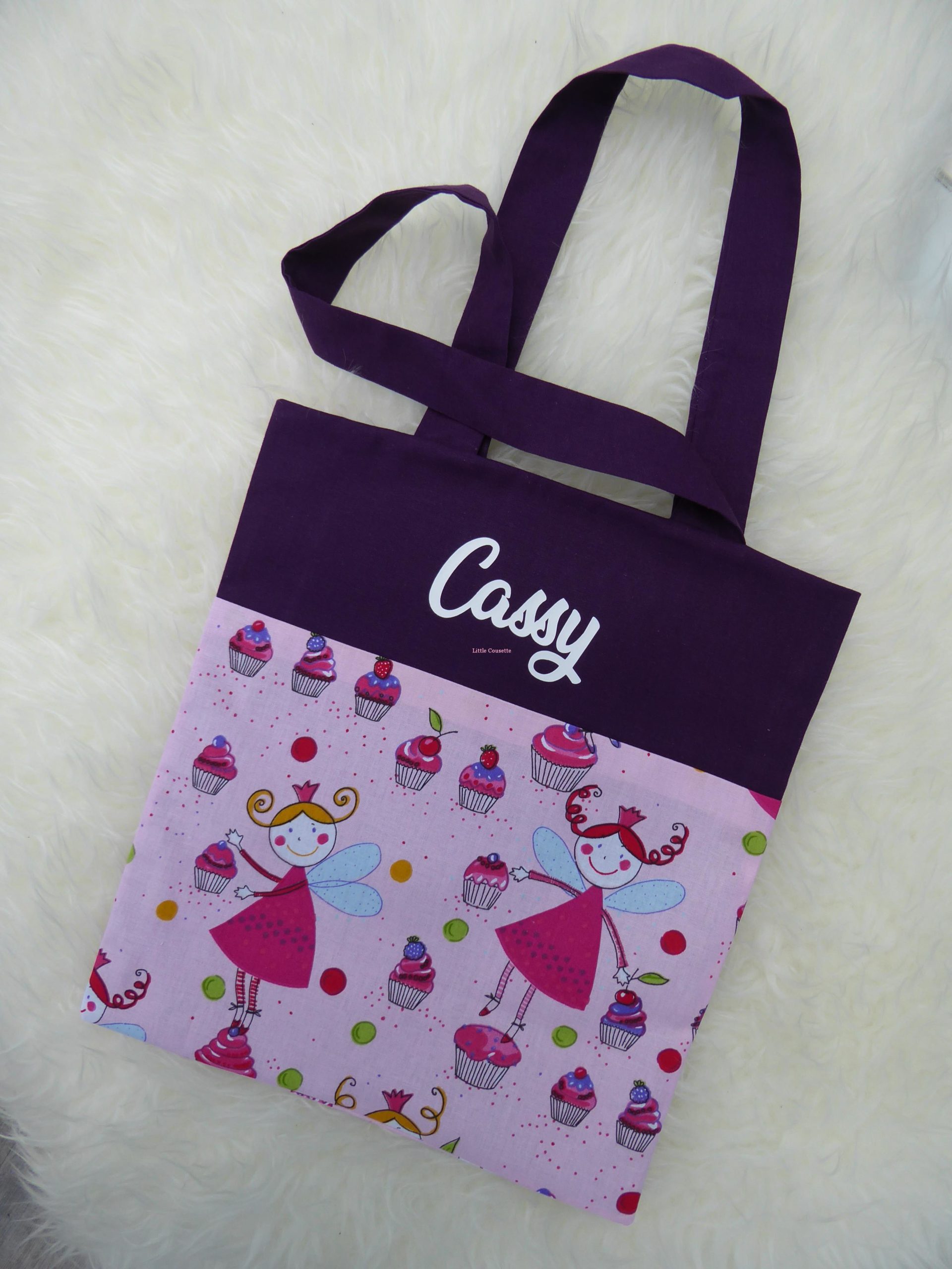Tote bag sac plat sac de bibliothèque maternelle – Image 15
