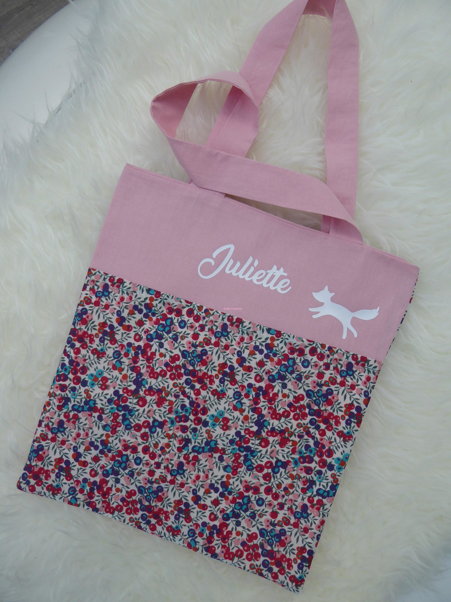 Tote bag sac plat sac de bibliothèque maternelle – Image 4