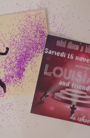 Carte anniversaire enfant sur le thème DISCO