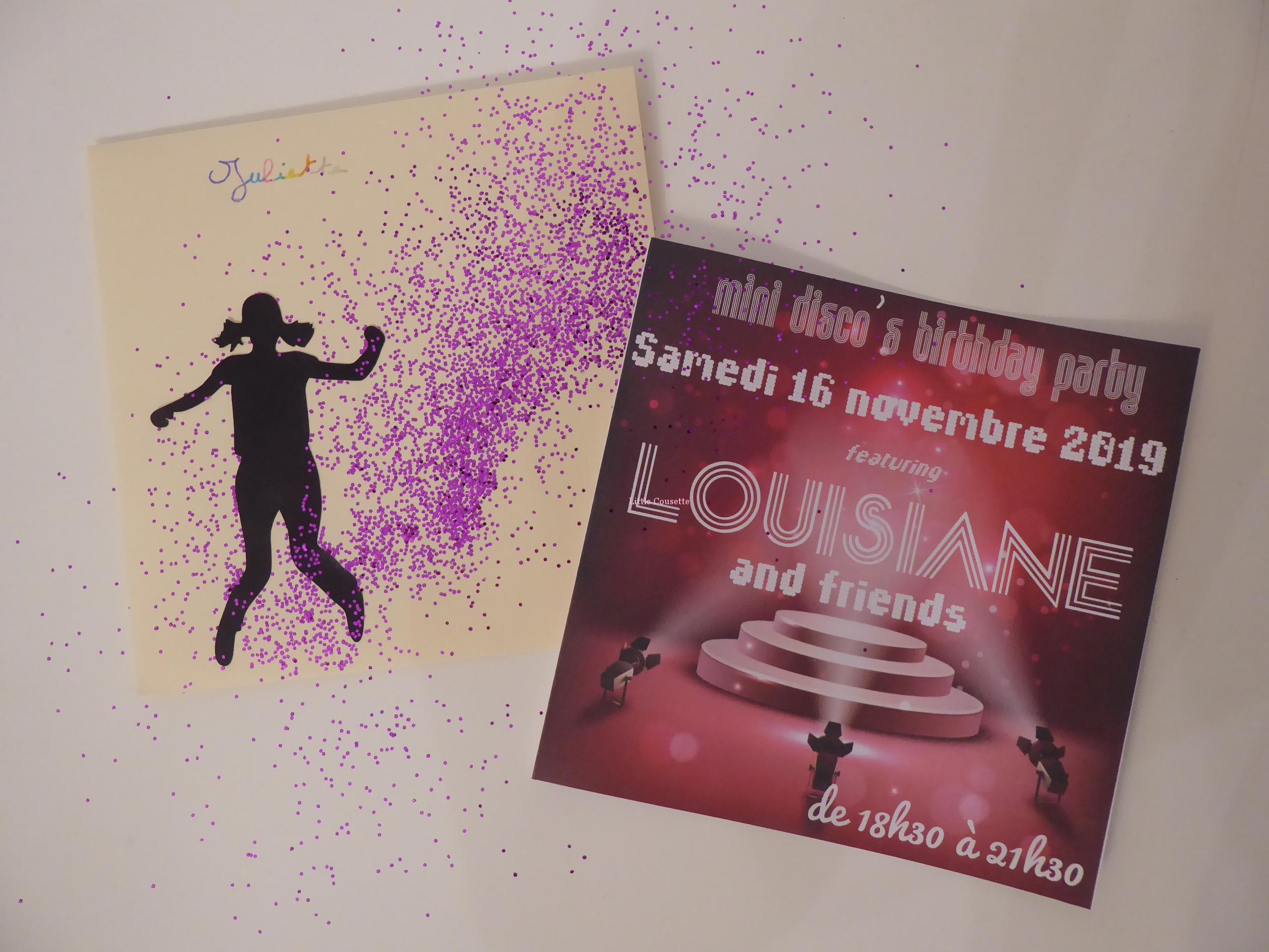 Carte anniversaire enfant sur le thème DISCO