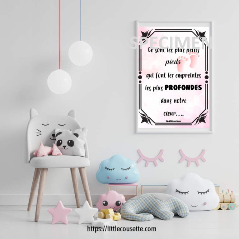 Citation inspirante pour la chambre de bébé: une affiche à télécharger gratuitement