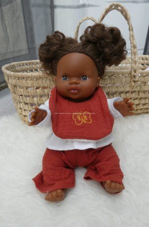 Bavoir pour poupée-tissu de votre choix-Coffret vêtements et accessoires pour poupons Gordis de Paola Reina